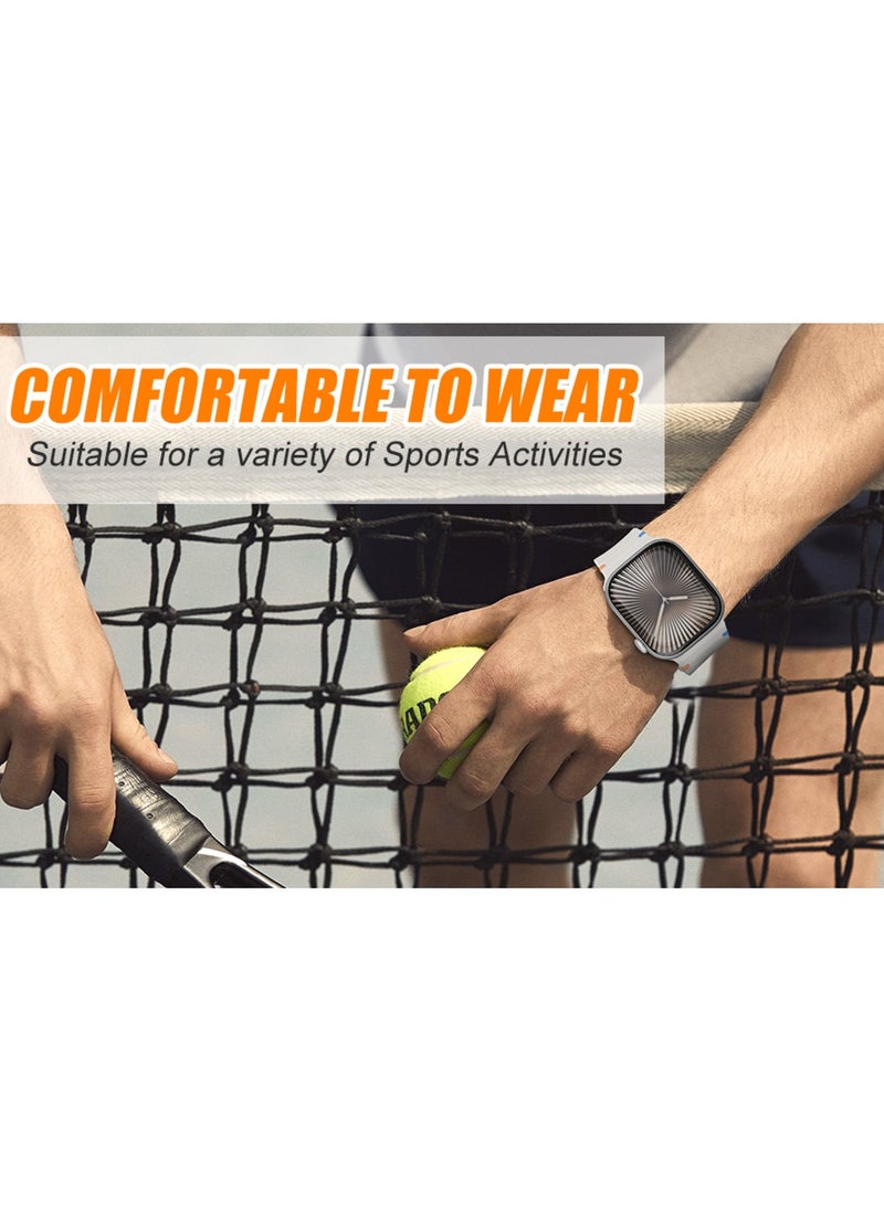TEMPO Durable Sport Band Compatible with Apple Watch Ultra 2/1 Ultra 49mm 46mm 45mm 44mm 42mm for Men Women, Soft Silicone,Waterproof Strap for iWatch Series 10 9 8 7 6 5 4 3 2 1 SE  - Image 4