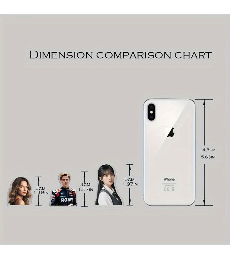 2D Flat Custom 60pcs Photo Acrylic Key Pendant 5CM Alien Car Key Ring Backpack Pendant For Lover Friend Star Cartoon Corporate Logo Anime Soccer Star Organize Activities - Image 3