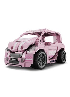 2 ways control of building block RC Mini Pink Car with STEM education for kids