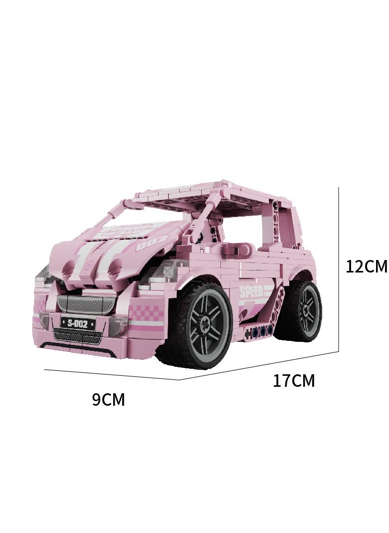 Generic 2 ways control of building block RC Mini Pink Car with STEM education for kids  - Image 2