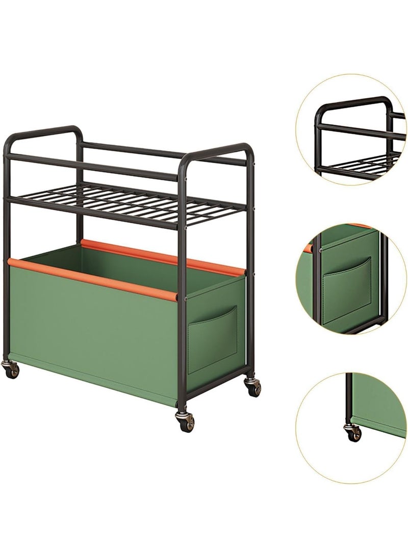 BLOOMING TIME Large Toy Chest with Wheels and Detachable Storage Bins Ideal Toy Organizer for Playroom Nursery and Bedroom Toy Basket for Easy Organization Green - Image 1