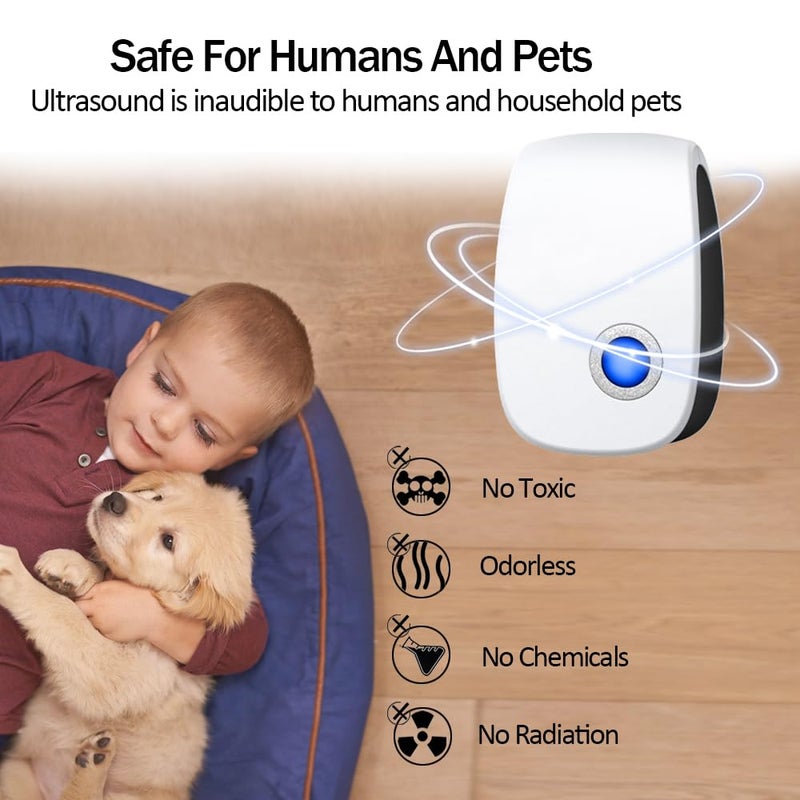 Vogholic 2026 Upgraded Ultrasonic Pest Control Repeller, Indoor Mouse Repellent for Rat, Mice, Rodent, Roach,Cockroach, Insect, Mosquito Electronic Plug in Pest Control 6 Packs - Image 2
