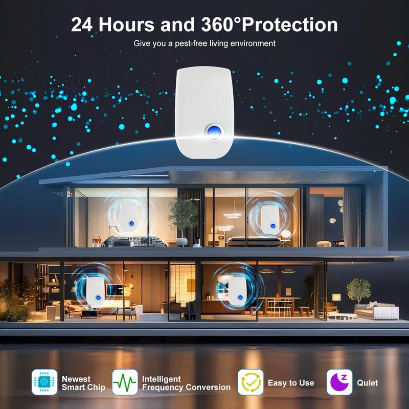 Vogholic 2026 Upgraded Ultrasonic Pest Control Repeller, Indoor Mouse Repellent for Rat, Mice, Rodent, Roach,Cockroach, Insect, Mosquito Electronic Plug in Pest Control 6 Packs - Image 5