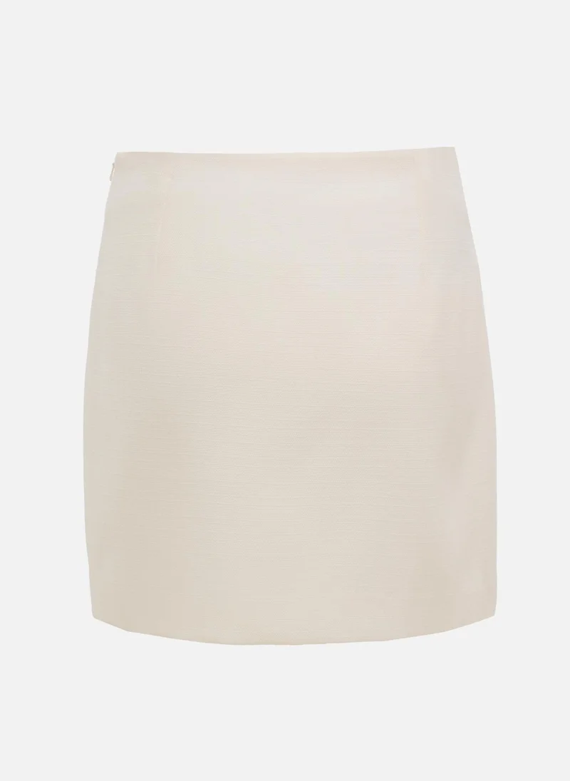Lichi  Mini skirt with diagonal button fastening for Women | Best Price UAE