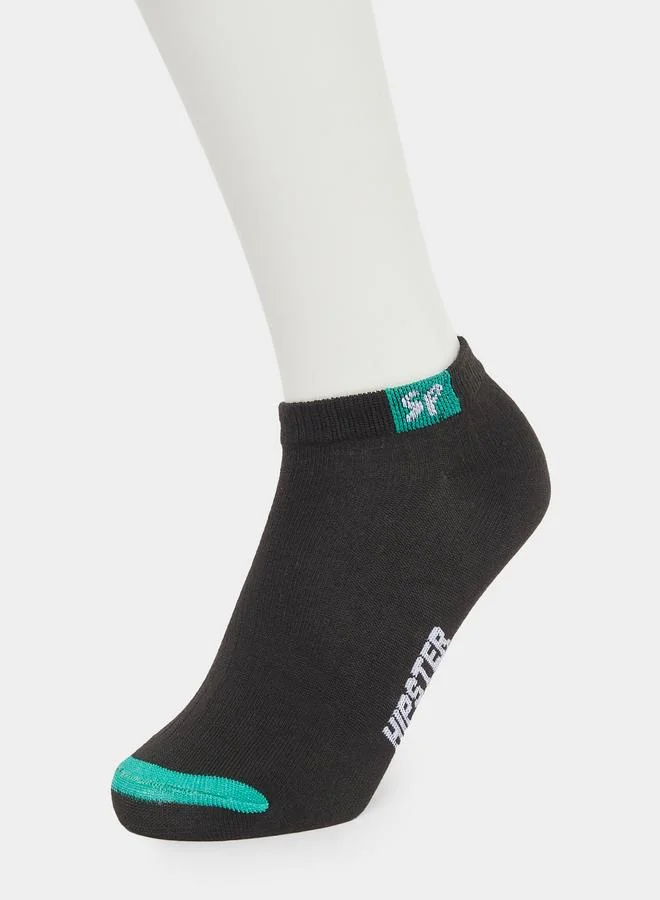 Styli Styli Set of 5 - Printed Detail Ankle Socks