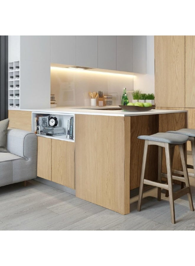 ورقة اتصال خشب القيقب، وقشر وعصا خلفية ذاتية اللاصقة، سميكة زائدة، الفينيل الزخرفي مقاوم للماء، 300 × 40 سم - Image 2