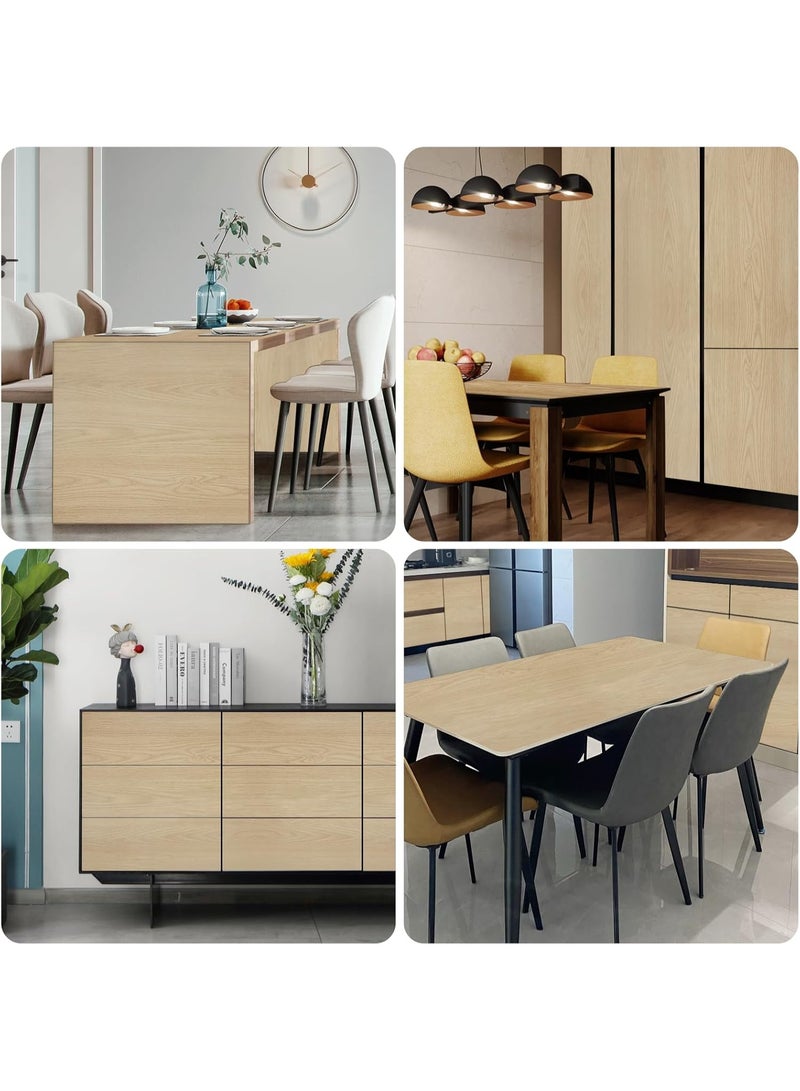 ورقة اتصال خشب القيقب، وقشر وعصا خلفية ذاتية اللاصقة، سميكة زائدة، الفينيل الزخرفي مقاوم للماء، 300 × 40 سم - Image 3