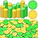 Fullive 300 PCS St Patricks Day Decorations 14 in St Patricks Day Gold Coins Gold Green Shamrock Coins Fake Coins Plastic Coins St Patricks Tokens St Patricks Day Party Supplies Shamrock Decor - Image 2