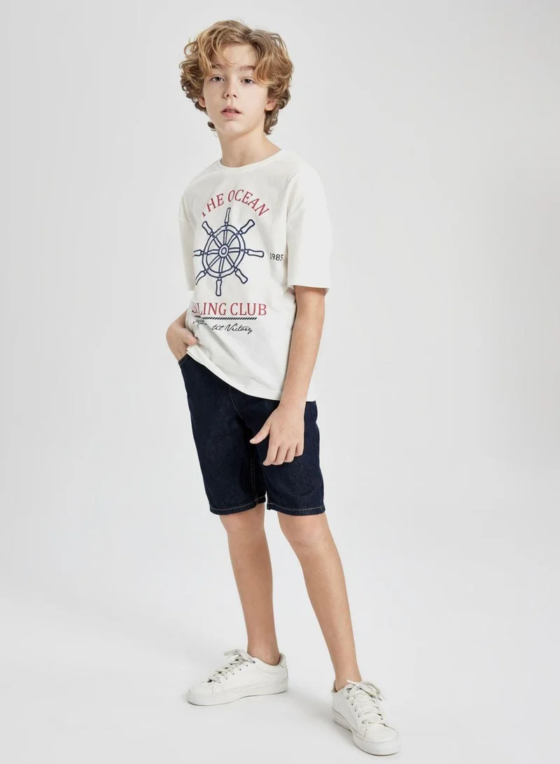 DeFacto Oversize Fit Printed Short Sleeve T-Shirt