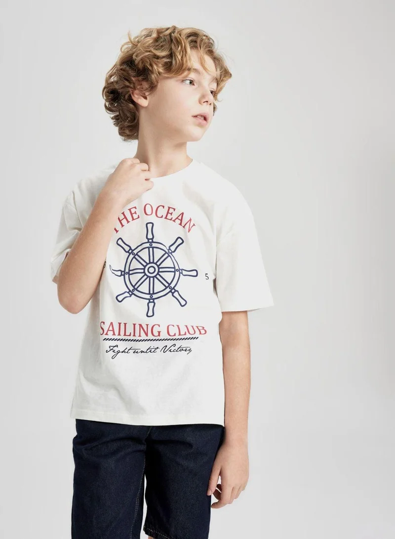 DeFacto Oversize Fit Printed Short Sleeve T-Shirt