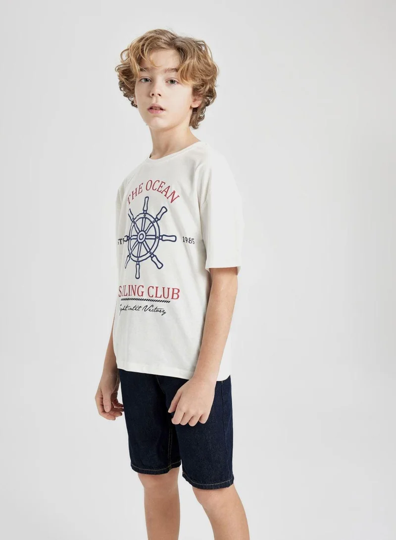 DeFacto Oversize Fit Printed Short Sleeve T-Shirt