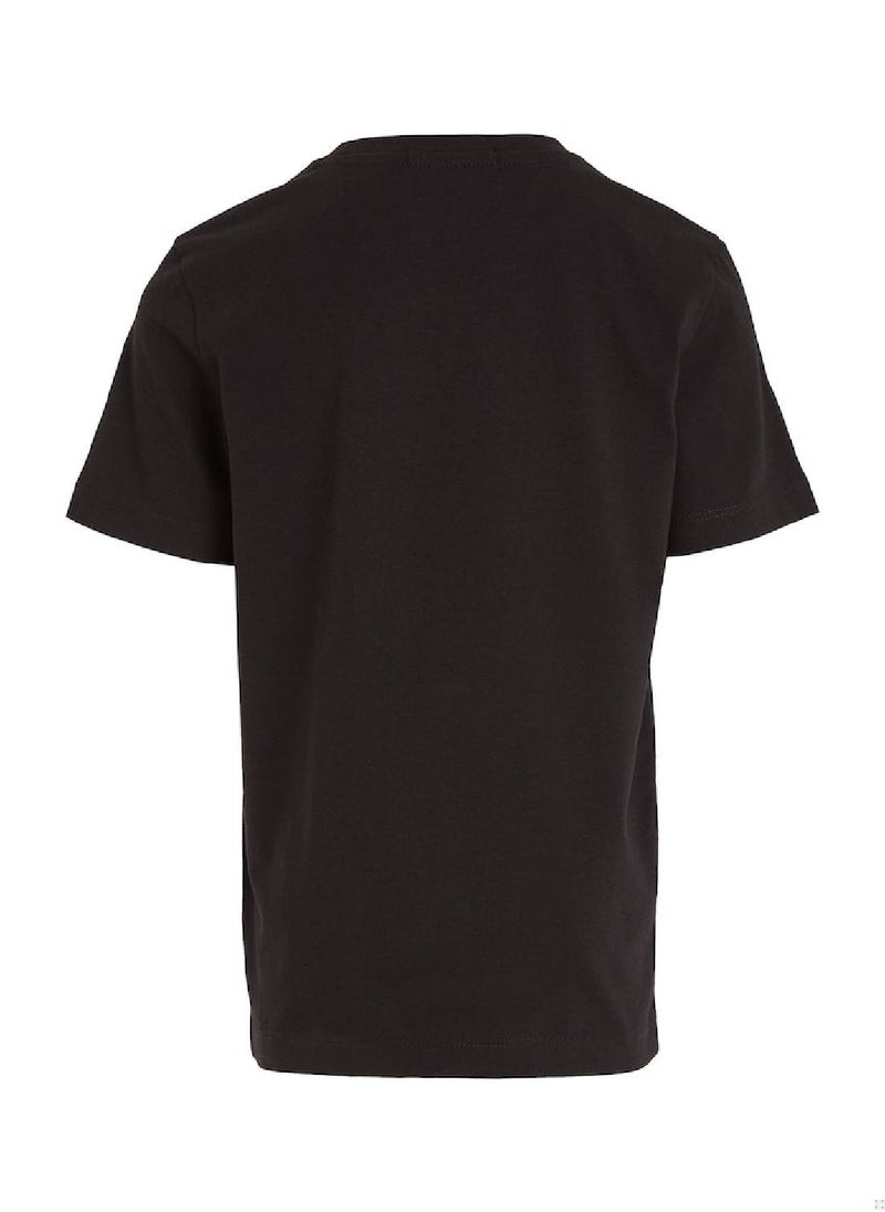 Calvin Klein Jeans - Calvin Klein Jeans Kids, Boys' T-Shirt - Long Sleeves - Casual Tops - Cotton , Black - Image 1