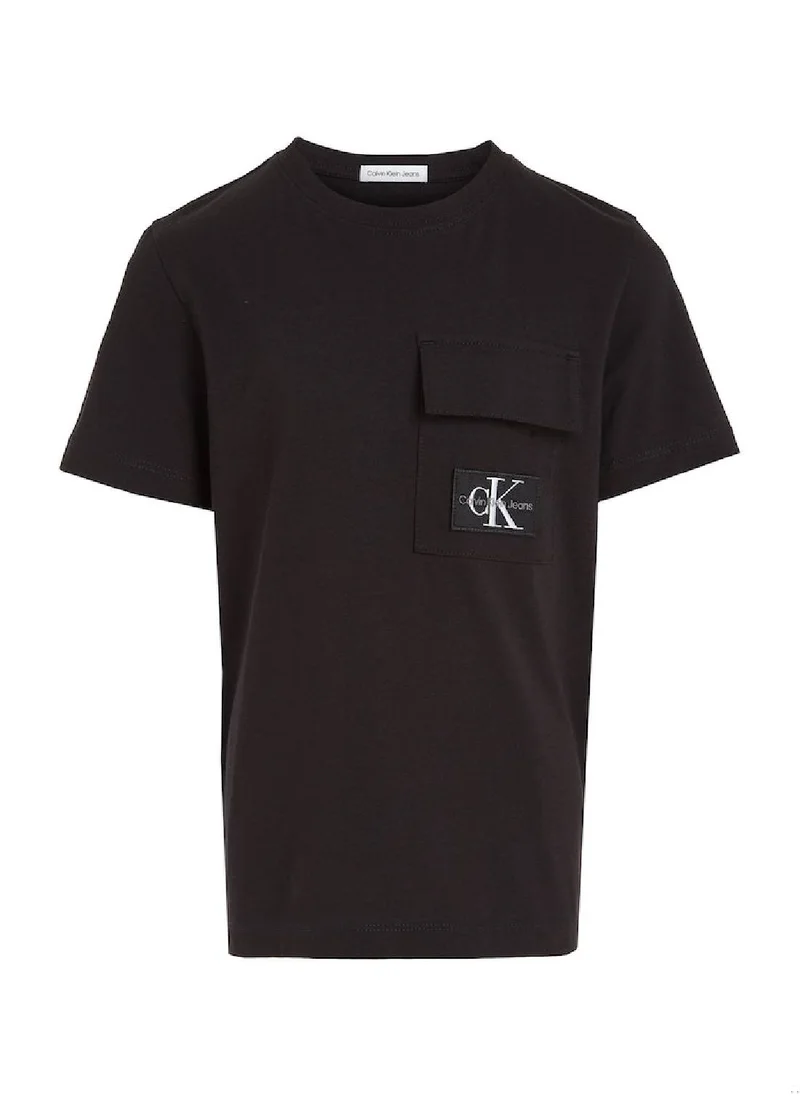 Calvin Klein Jeans Calvin Klein Jeans Kids, Boys' T-Shirt - Long Sleeves - Casual Tops - Cotton , Black