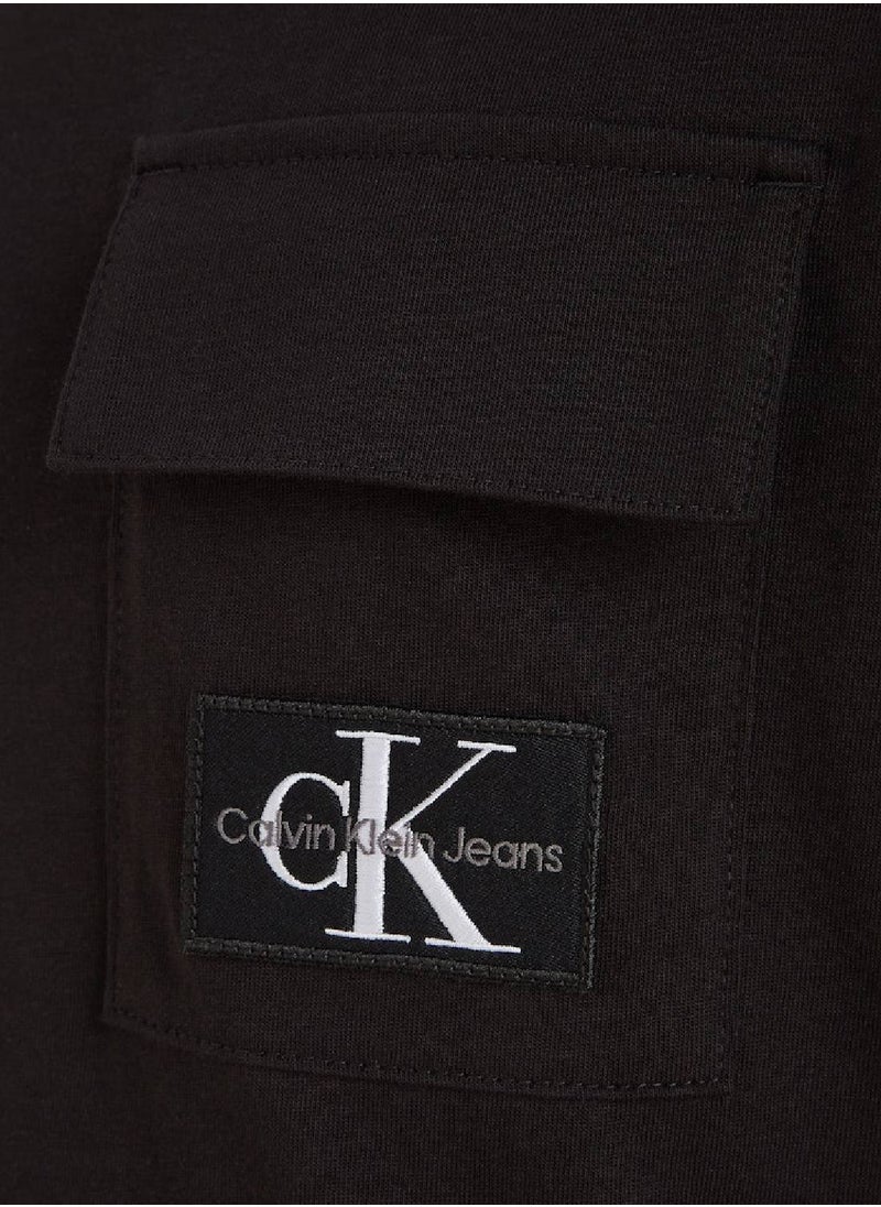 Calvin Klein Jeans - Calvin Klein Jeans Kids, Boys' T-Shirt - Long Sleeves - Casual Tops - Cotton , Black - Image 1