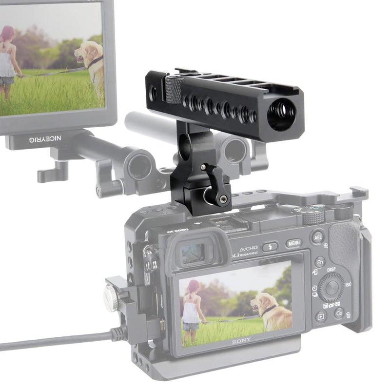 NICEYRIG مقبض علوي سريع الإطلاق من NICEYRIG مع مشبك قضيب 15 مم، قواعد حذاء بارد لكاميرا DSLR/كاميرا فيديو/قفص كاميرا سينمائية - Image 2