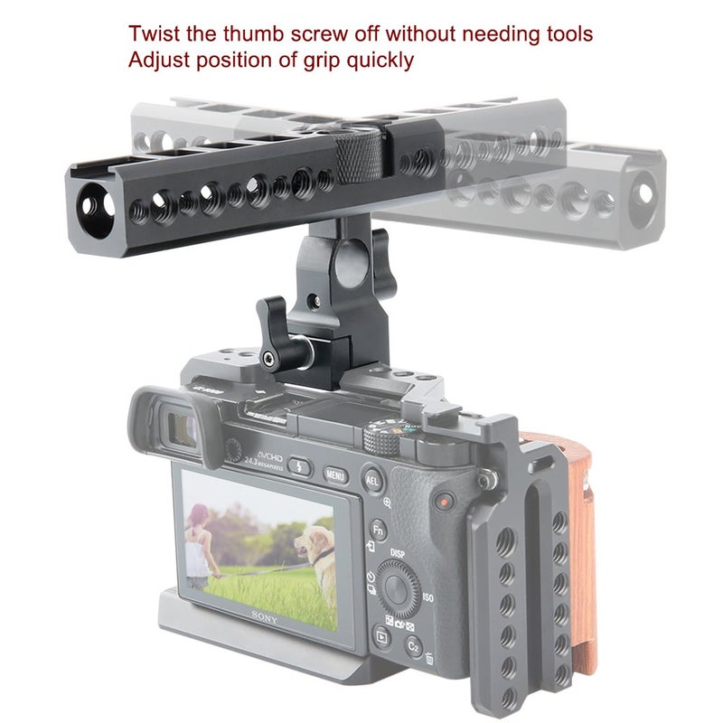 NICEYRIG مقبض علوي سريع الإطلاق من NICEYRIG مع مشبك قضيب 15 مم، قواعد حذاء بارد لكاميرا DSLR/كاميرا فيديو/قفص كاميرا سينمائية - Image 5