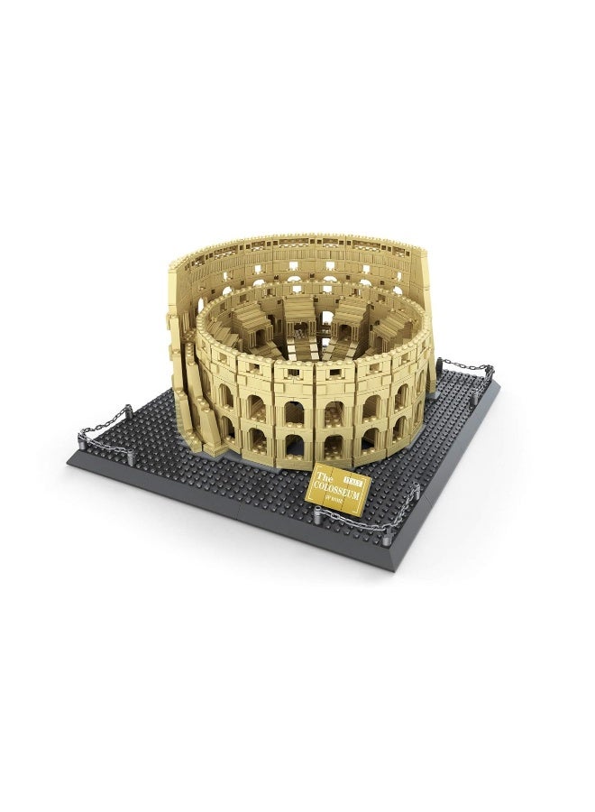 Apostrophe Games مجموعة كتل البناء كولوسيوم الروماني من أستروفي جيمز - 1756 قطعة نموذج كولوسيوم لبناء الكتل للبالغين والأطفال - مجموعة عمارة كولوسيوم إيطاليا من سلسلة المعالم الشهيرة - Image 1