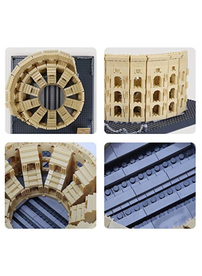 Apostrophe Games مجموعة كتل البناء كولوسيوم الروماني من أستروفي جيمز - 1756 قطعة نموذج كولوسيوم لبناء الكتل للبالغين والأطفال - مجموعة عمارة كولوسيوم إيطاليا من سلسلة المعالم الشهيرة - Image 4