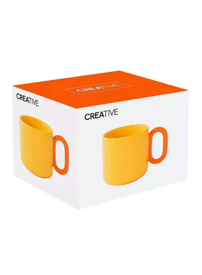 Easy Life Creative Series Dishwasher Safe Porcelain Coffee Mug Yellow and Orange 350ml R1740#CRCY
