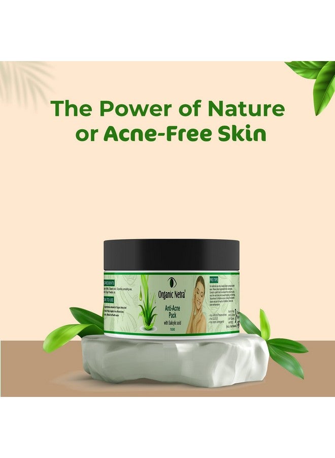 Organic Netra Anti-Acne Pack, Natural Ayurvedic Face Pack with Multani Mitti & Kaolin Clay, Chemical-Free (70g) - Image 2