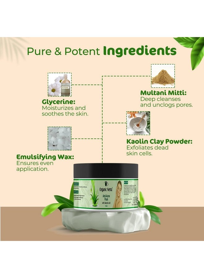 Organic Netra Anti-Acne Pack, Natural Ayurvedic Face Pack with Multani Mitti & Kaolin Clay, Chemical-Free (70g) - Image 3