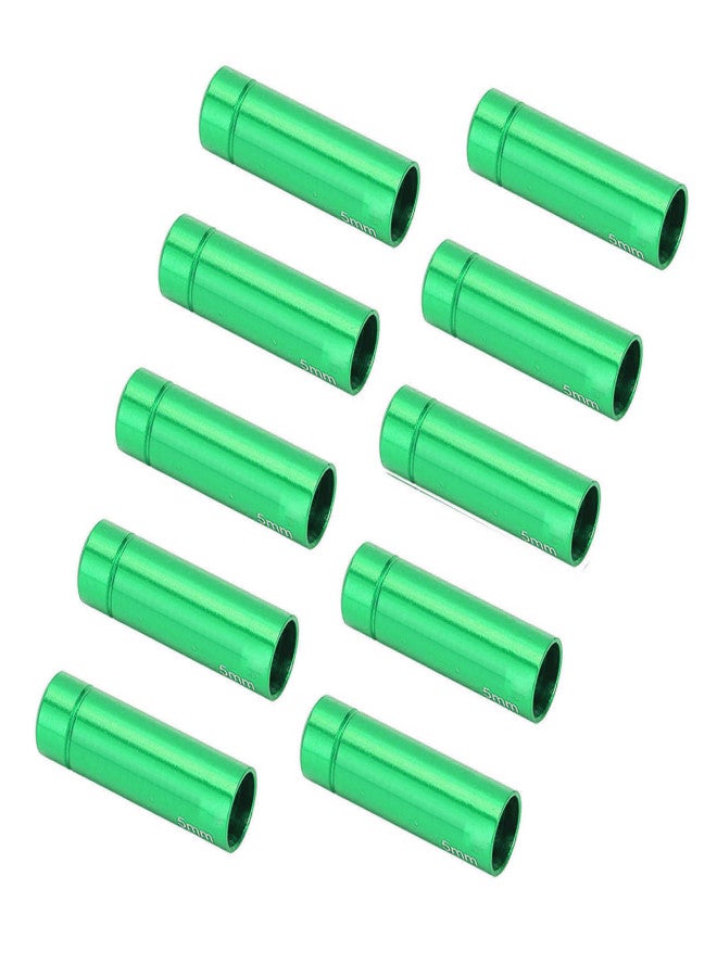 ريسك مجموعة RISK من 10 قطع، أغطية طرفية لكابل فرامل الدراجة مقاس 5 مم، مصنوعة من سبائك الألومنيوم، مناسبة للدراجات الجبلية والطرق، لون أخضر. - Image 4