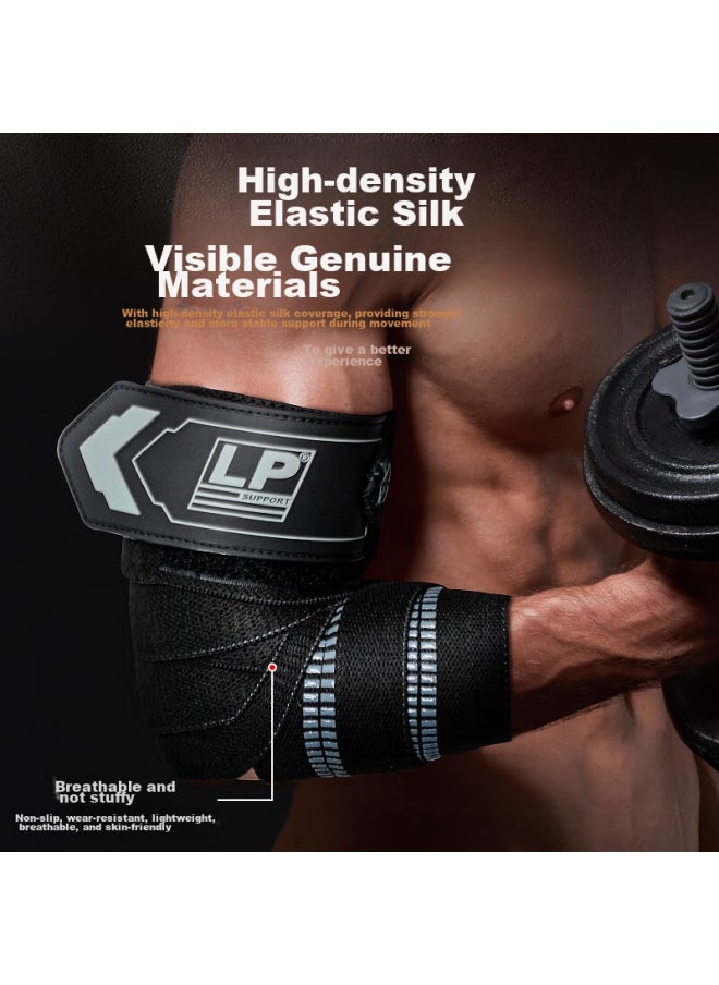 LP Lp Fitness Elbow And Hand Brace For Men, Compression Wrist Wrap, Elastic Band For Strength Training, Squats, Bench Press, Deadlifts, Protective Gear  - Image 4