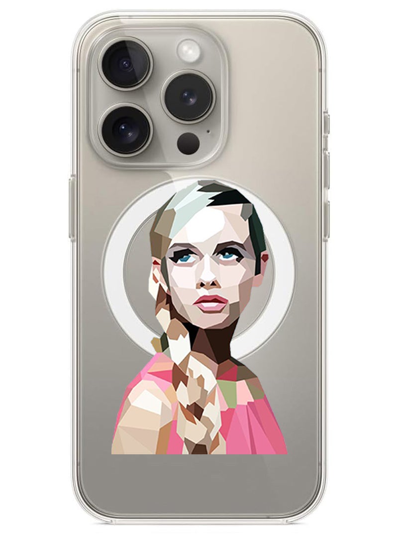 Theodor Magnetic Case for iPhone 15 Pro Max 6.7-inch Compatible with MagSafe Wireless Charging, Shockproof Phone Bumper Cover Girl copy - Image 1