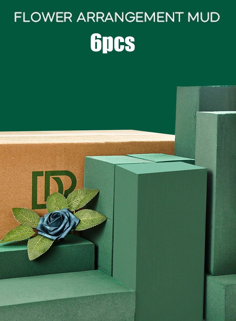 6 قطع من رغوة الزهور الجافة للزهور الاصطناعية، زهور مصنوعة يدويًا في المنزل ومتجر الزهور - Image 2