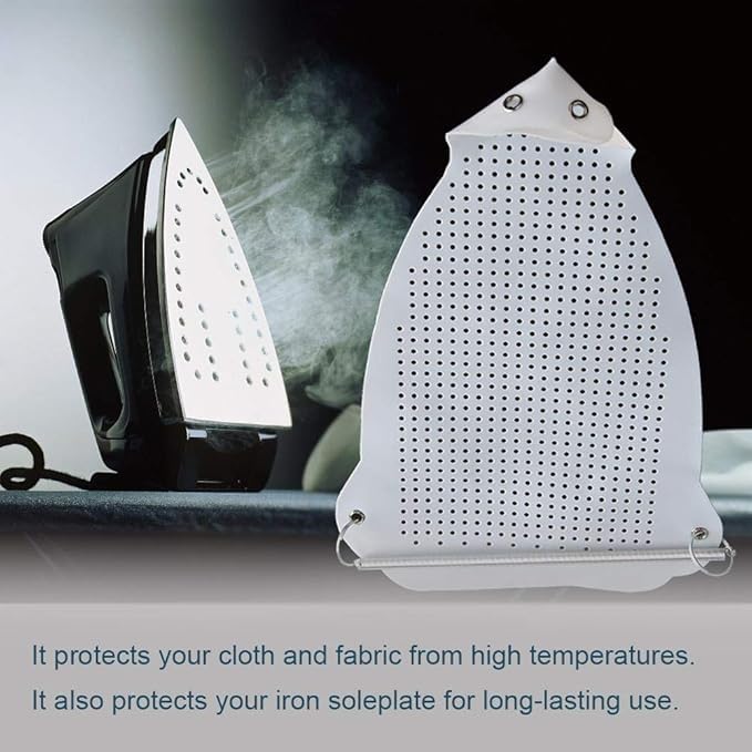 Clickswift Universal Iron Shoe Protector, Heat-Resistant Fabric Guard, Non-Stick Iron Sole for Electric Iron Aid Board Cloth Fabric Protector,Teflon Electric Steam Ironing Protection Cover 1Pcs - Image 4