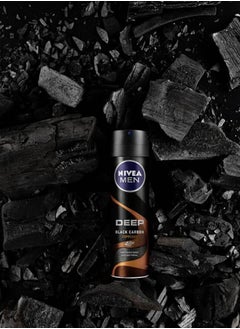 Nivea Nivea Antiperspirant Spray For  Men Deep Black Carbon Espresso Scent 150 Ml  - Image 3