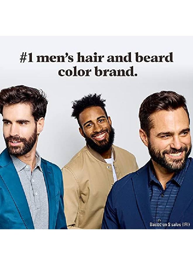 Just For Men صبغة الشارب واللحية للشعر الرمادي مع فرشاة متضمنة لسهولة الاستخدام مع البيوتين والصبار وزيت جوز الهند لشعر وجه صحي بني غامق متوسط M40  - Image 5