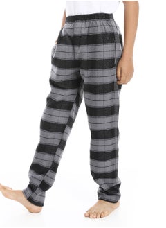 Andora Regular fit Checkered Trousers For Boy's_Dark Grey & Black  - Image 2
