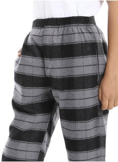 Andora Regular fit Checkered Trousers For Boy's_Dark Grey & Black  - Image 4