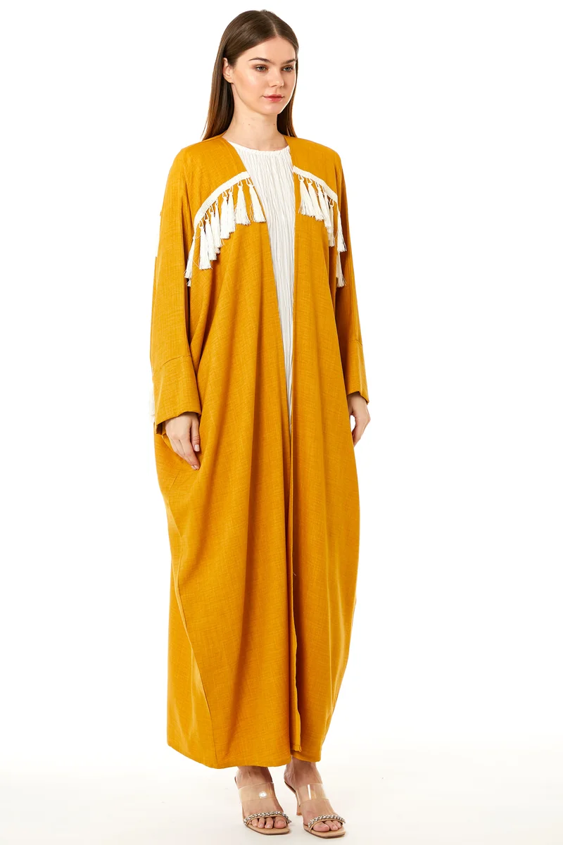 Moistreet Open Front Abaya
