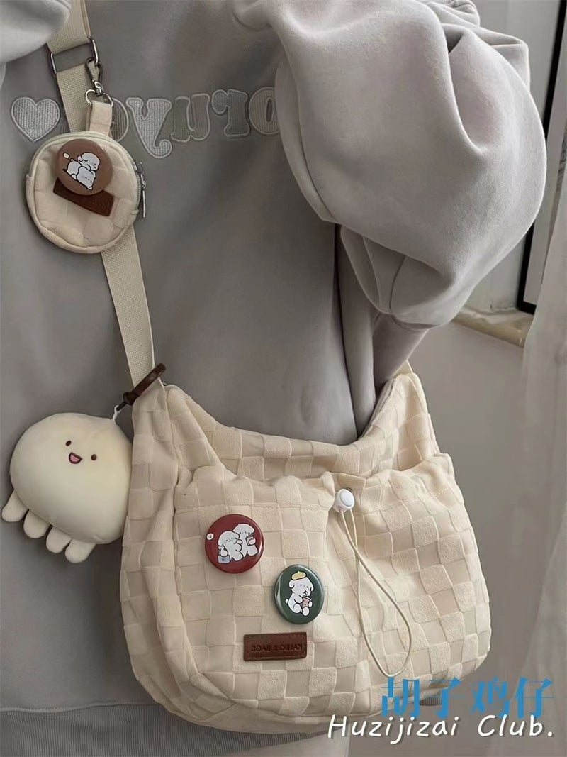 Girls Student Dumpling Bag Large Capacity Shoulder Bag Preppy Style Bag Female Class Messenger Bag Ins Style Korean Version Work Clothing - Image 5
