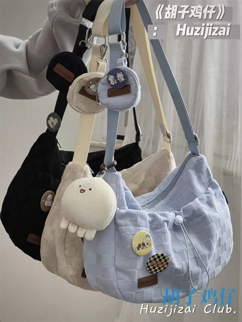 Girls Student Dumpling Bag Large Capacity Shoulder Bag Preppy Style Bag Female Class Messenger Bag Ins Style Korean Version Work Clothing - Image 2