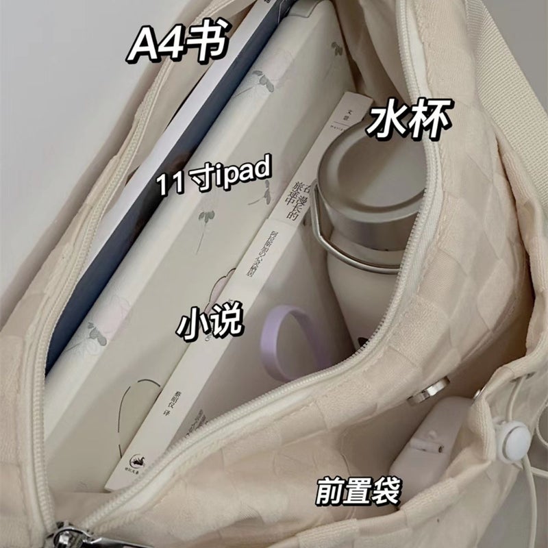 Girls Student Dumpling Bag Large Capacity Shoulder Bag Preppy Style Bag Female Class Messenger Bag Ins Style Korean Version Work Clothing - Image 3