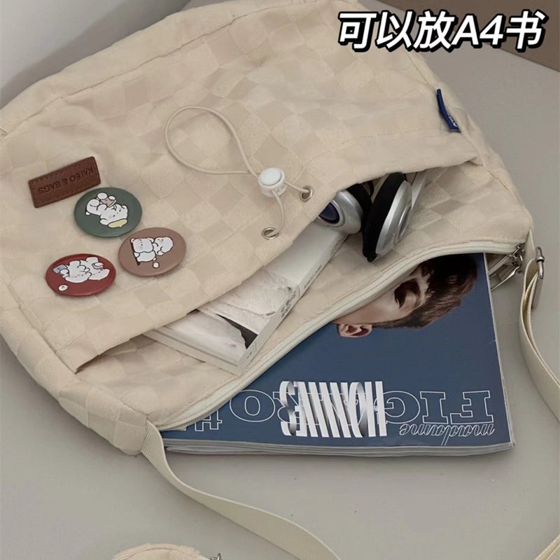 Girls Student Dumpling Bag Large Capacity Shoulder Bag Preppy Style Bag Female Class Messenger Bag Ins Style Korean Version Work Clothing - Image 4