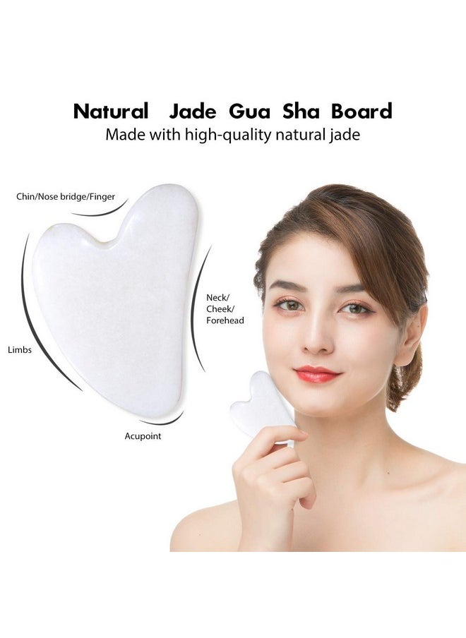 TechPro Techpro Gua Sha Facial Tool, Natural Stone for SPA Acupuncture Therapy Trigger Point Treatment, Scraping Massage Tool, Face Roller and Manual Massage Stone for Skin care  - Image 2