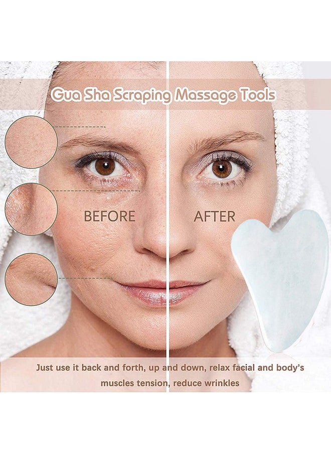 TechPro Techpro Gua Sha Facial Tool, Natural Stone for SPA Acupuncture Therapy Trigger Point Treatment, Scraping Massage Tool, Face Roller and Manual Massage Stone for Skin care  - Image 5