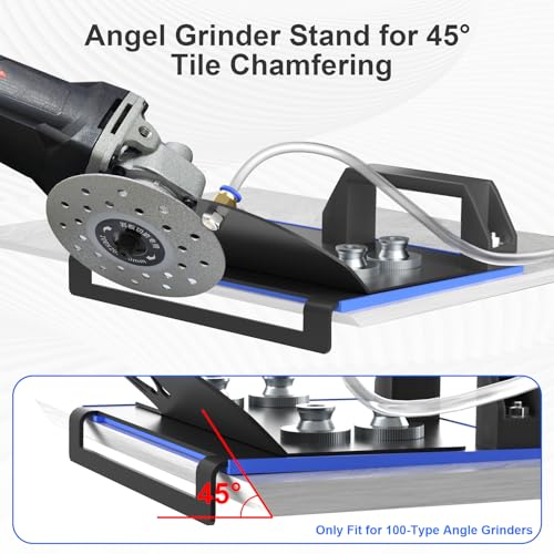Guweta 45 Degree Tile Chamfering Tool Angle Grinder Stand for 45 Tile Cutting Tile Cutter Tools Compatible with 100Type Angle Grinders Angle Grinder Attachments for Chamfering Angle Can be Adjusted - Image 3