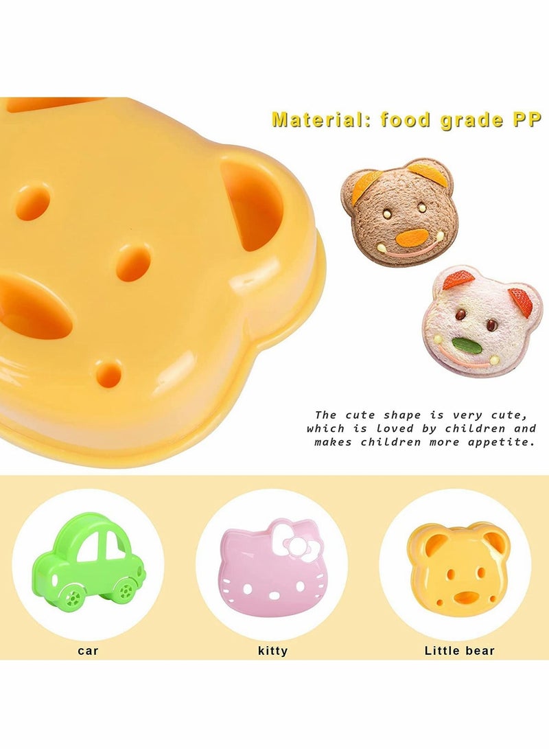 Y&D 3 Pack Bear Shape Sandwich Cutter and Sealer, Uncrustable Maker, Cut Seal, Lunchbox Bento Box - Image 4