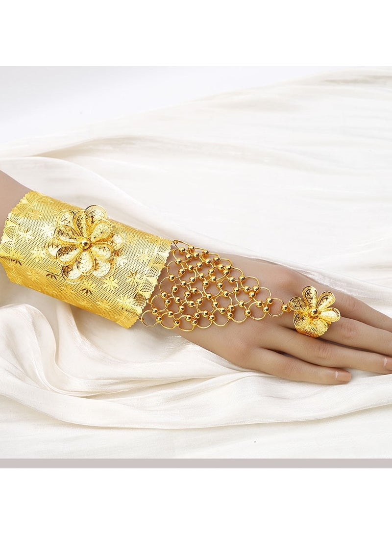 JOOLI Women Bracelet Gold Jewelry Bangle Ring Wealthy Wedding Gift Classic Fashion Style Ladies Large Accessories - Image 2