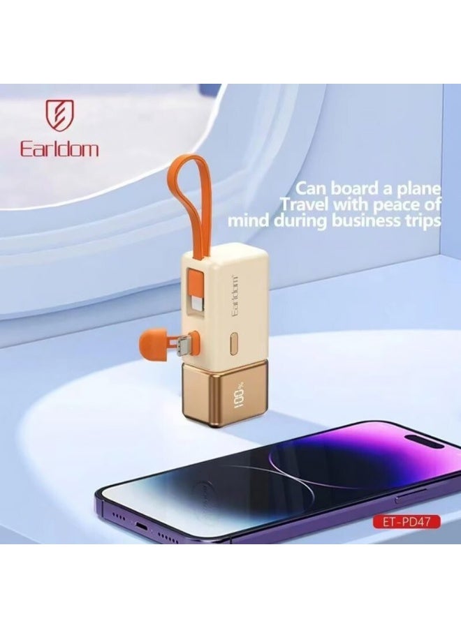 Earldom Fast Charging Power Bank 5000mAh, Compact Portable Battery Pack, Quick Recharge Support, Lightweight Design, Reliable Daily Backup Power - Image 4