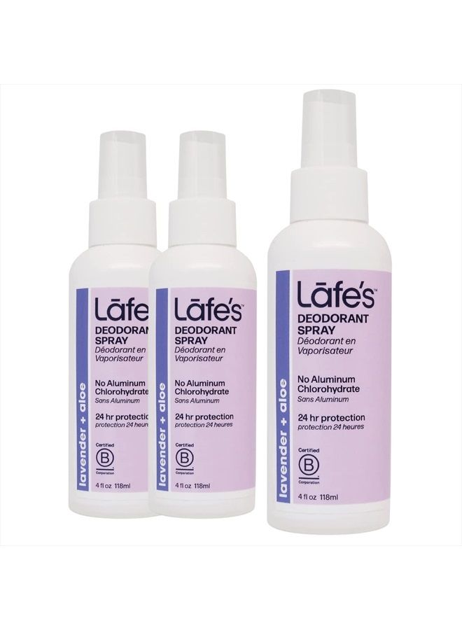 Lafe's Natural Deodorant | 4oz Aluminum Free Natural Deodorant Spray for Women & Men | Paraben Free & Baking Soda Free with 24-Hour Protection | Lavender & Aloe - Formerly Soothe | 3 Pack | Packaging - Image 1
