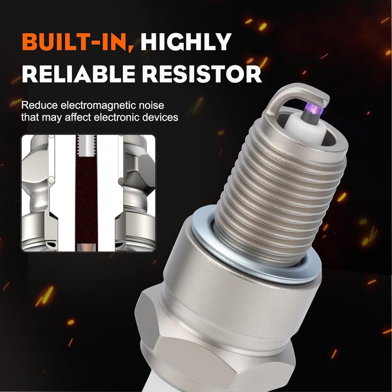 Hipa BPR5ES Spark Plug for NGK 7734 Honda 98079-55846 98079-55876 Torch F5RTC 2 Pack - Image 5