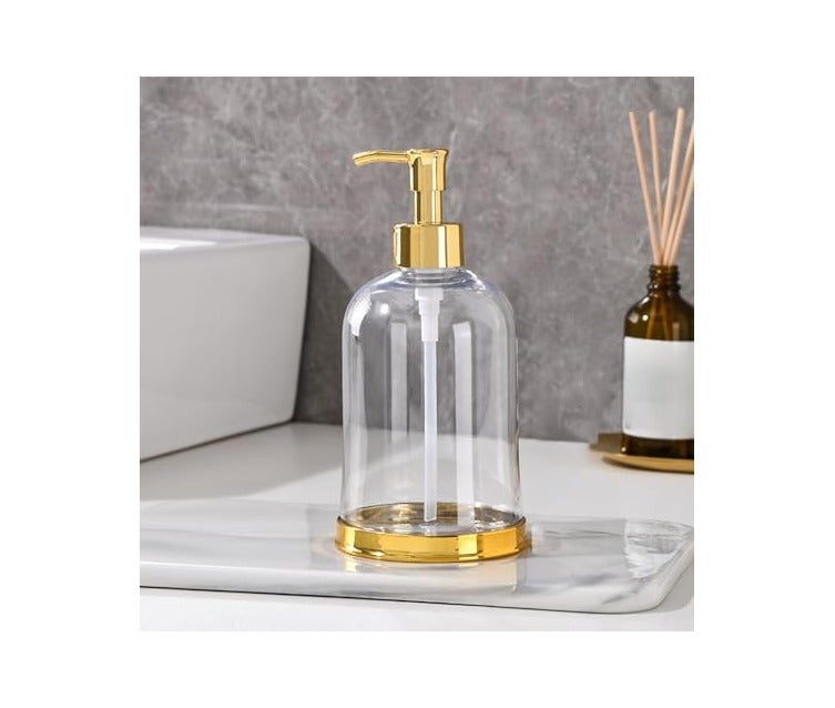 Premium Quality Acrylic Soap and Shower Gel Dispenser, Modern Design Liquid Dispenser for Hand and Dishes, Practical Accessory and Organizer for Bathroom and Kitchen (Clear) - Image 3