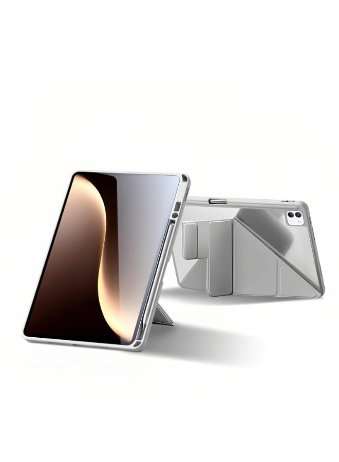 general Case Compatible with Honor MagicPad 3 Tablet 13.3 inch 2025, Transparent Acrylic Backplate Protective Case with Pen Slot, Shockproof Y-Fold Stand, Auto Sleep Function - Image 1