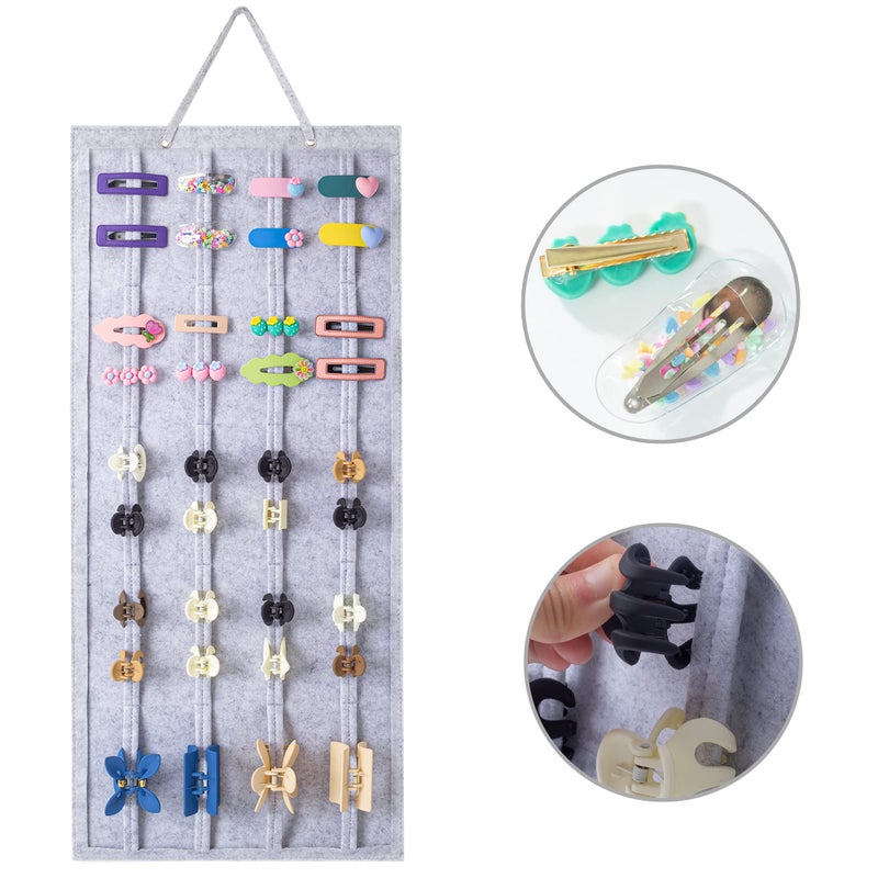 SMUK Large Hair Claw Clip Organizer Holder, Hanging Claw Clips Storage for Women Girls, Hair Clip Stand Holder for Wall, Door, Closet, Big Claw Clip Display for Teen Girls - Image 4